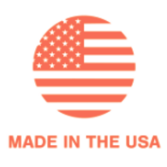 American flag design with 'Made in the USA' text on a white background
